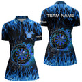 Personalized Blue Flaming Fire Dart Custom Dart, Darts Team
