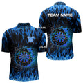 Personalized Blue Flaming Fire Dart Custom Dart, Darts Team