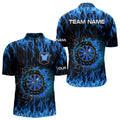 Personalized Blue Flaming Fire Dart Custom Dart, Darts Team