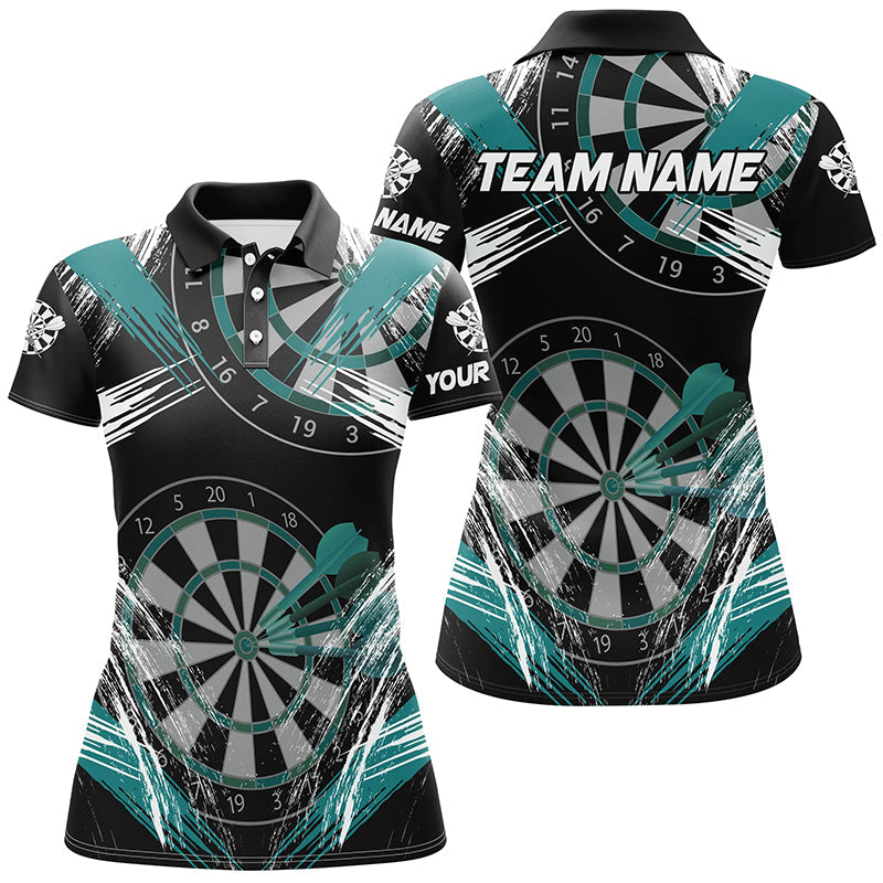 Personalized Darts Tournament Grunge Style Darts Custom Darts Team |Turquoise