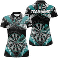 Personalized Darts Tournament Grunge Style Darts Custom Darts Team |Turquoise