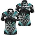 Personalized Darts Tournament Grunge Style Darts Custom Darts Team |Turquoise