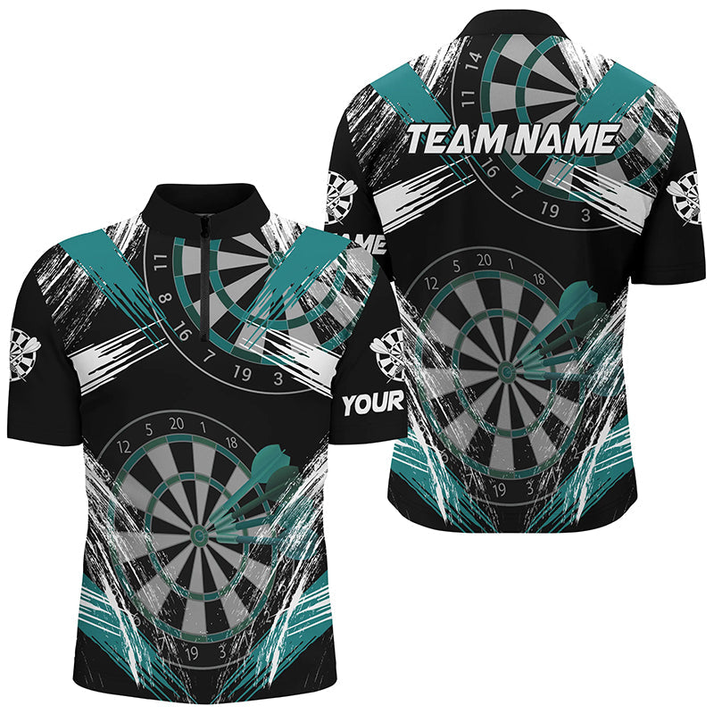 Personalized Darts Tournament Grunge Style Darts Custom Darts Team |Turquoise
