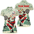 Funny Santa With Dart Custom Dart, Christmas Darts Gift Outfit For Team Dart