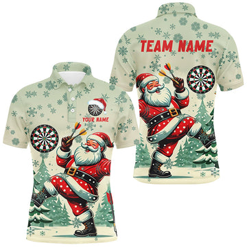 Funny Santa With Dart Custom Dart, Christmas Darts Gift Outfit For Team Dart
