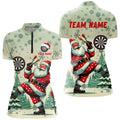 Funny Santa With Dart Custom Dart, Christmas Darts Gift Outfit For Team Dart