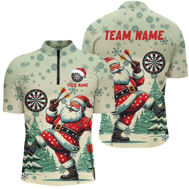 Funny Santa With Dart Custom Dart, Christmas Darts Gift Outfit For Team Dart
