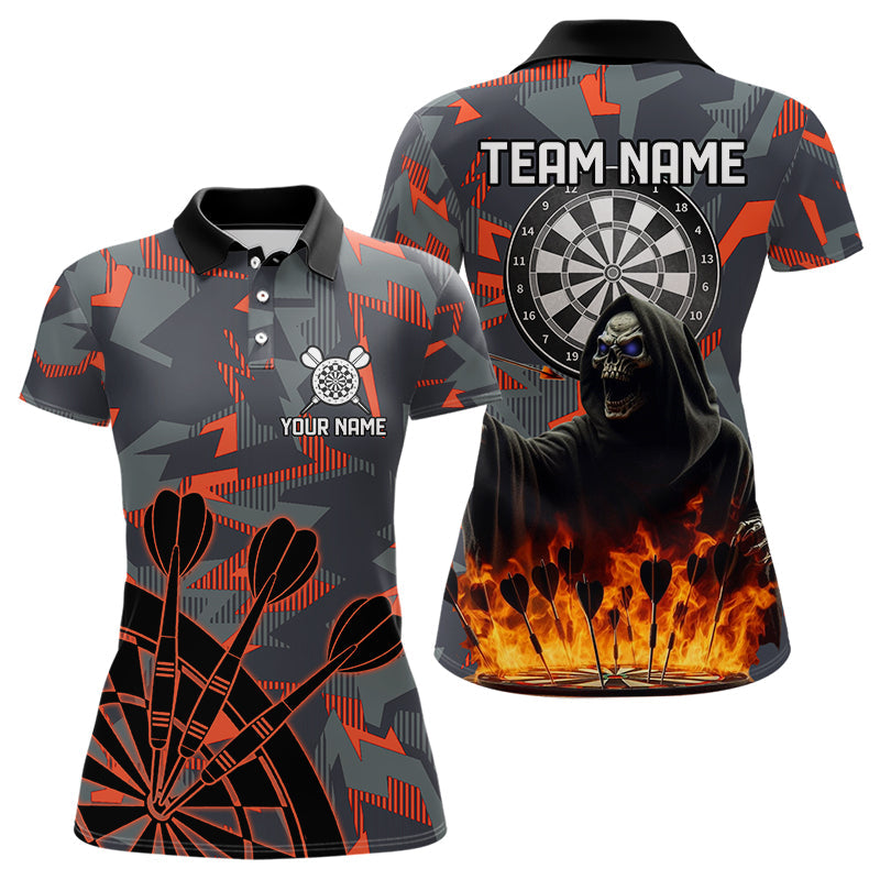 Personalized Death Skeleton Fire Camo Dart Custom Camouflage Darts League