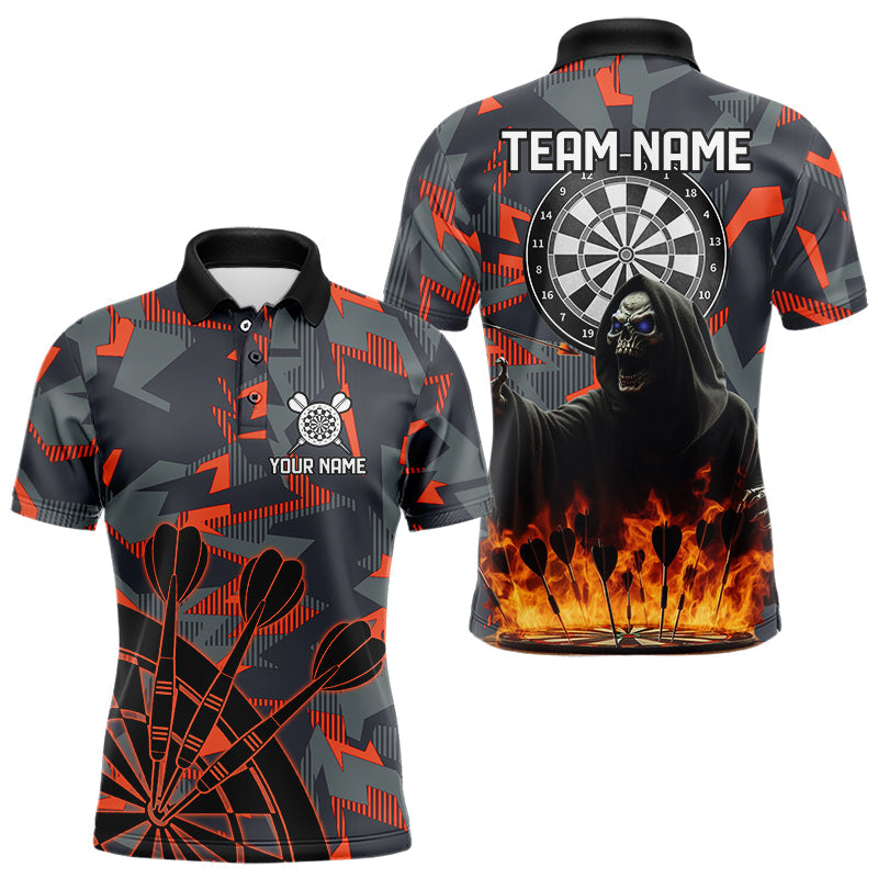 Personalized Death Skeleton Fire Camo Dart Custom Camouflage Darts League