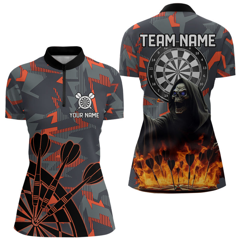 Personalized Death Skeleton Fire Camo Dart Custom Camouflage Darts League