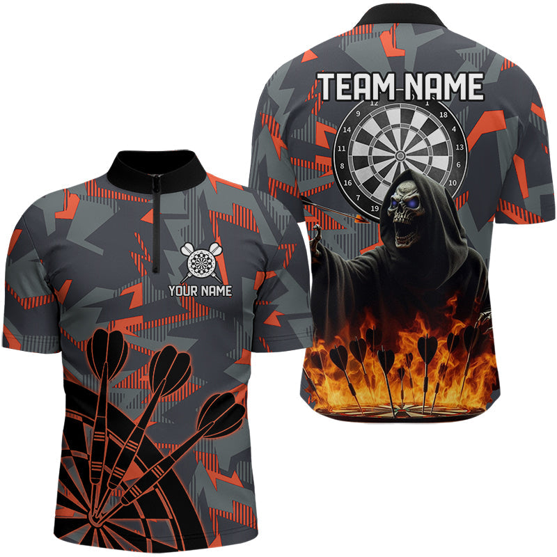 Personalized Death Skeleton Fire Camo Dart Custom Camouflage Darts League