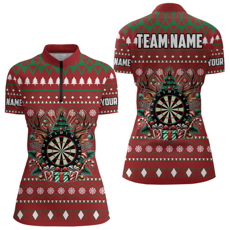 Red Christmas Pattern Custom Dart, Funny Darts Christmas Gifts Xmas Dart