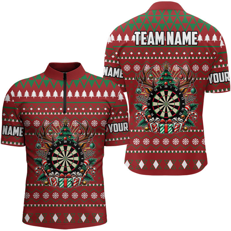 Red Christmas Pattern Custom Dart, Funny Darts Christmas Gifts Xmas Dart