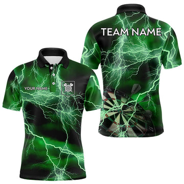 Black And Green Thunder Lightning Dart Custom 3D Darts Team