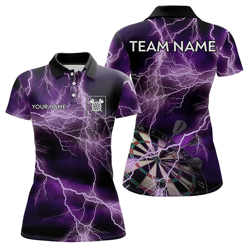 Black And Purple Thunder Lightning Dart Custom 3D Darts Team