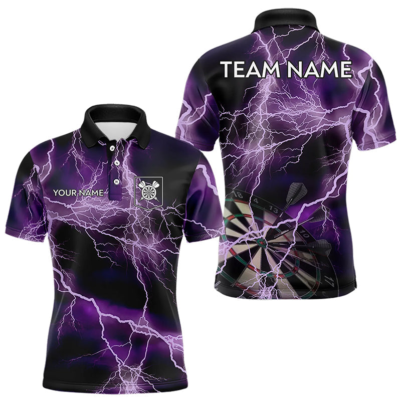 Black And Purple Thunder Lightning Dart Custom 3D Darts Team