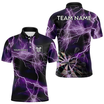 Black And Purple Thunder Lightning Dart Custom 3D Darts Team
