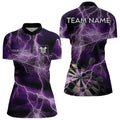 Black And Purple Thunder Lightning Dart Custom 3D Darts Team