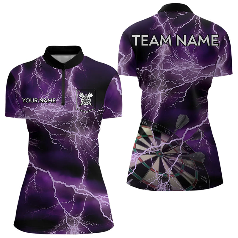 Black And Purple Thunder Lightning Dart Custom 3D Darts Team