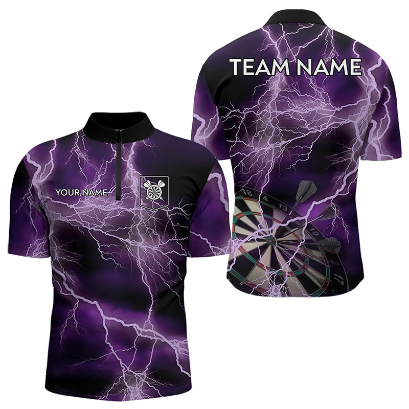 Black And Purple Thunder Lightning Dart Custom 3D Darts Team