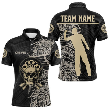 Gold And Black Tribal Pattern Custom Dart, Skull Darts Team Dart