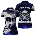 Personalized Blue Glowing Fire Crack Skull Dart Custom Dart Dart Team