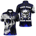 Personalized Blue Glowing Fire Crack Skull Dart Custom Dart Dart Team