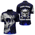 Personalized Blue Glowing Fire Crack Skull Dart Custom Dart Dart Team