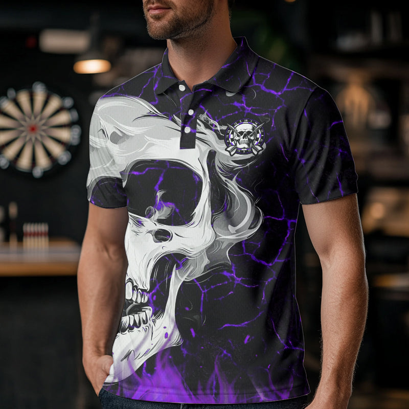 Personalized Purple Glowing Fire Crack Skull Dart Custom Dart Dart Team