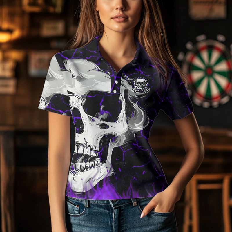 Personalized Purple Glowing Fire Crack Skull Dart Custom Dart Dart Team