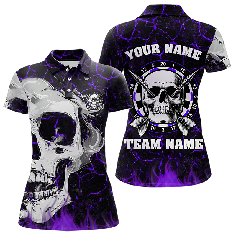 Personalized Purple Glowing Fire Crack Skull Dart Custom Dart Dart Team