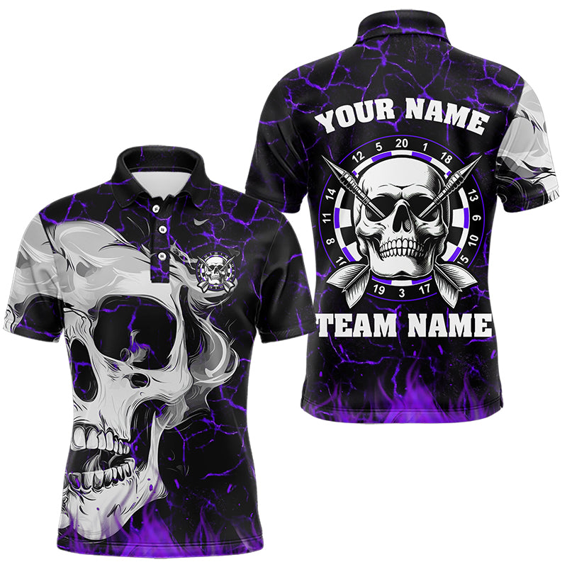 Personalized Purple Glowing Fire Crack Skull Dart Custom Dart Dart Team