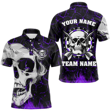 Personalized Purple Glowing Fire Crack Skull Dart Custom Dart Dart Team