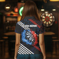 Personalized Blue And Red Darts Line And Dotted Design Dart Lightning Dart