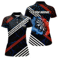 Personalized Blue And Red Darts Line And Dotted Design Dart Lightning Dart