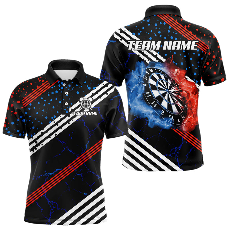 Personalized Blue And Red Darts Line And Dotted Design Dart Lightning Dart