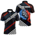 Personalized Blue And Red Darts Line And Dotted Design Dart Lightning Dart