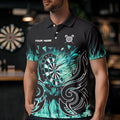 Personalized Turquoise Flaming Darts Custom Fire Dart Team