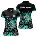 Personalized Turquoise Flaming Darts Custom Fire Dart Team