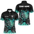 Personalized Turquoise Flaming Darts Custom Fire Dart Team