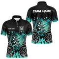 Personalized Turquoise Flaming Darts Custom Fire Dart Team