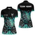 Personalized Turquoise Flaming Darts Custom Fire Dart Team