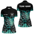 Personalized Turquoise Flaming Darts Custom Fire Dart Team