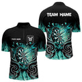 Personalized Turquoise Flaming Darts Custom Fire Dart Team