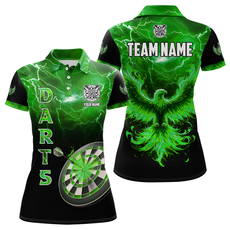 Personalized Lightning Thunder Custom Flaming Phoenix Dart, Dart |Green