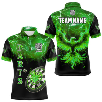 Personalized Lightning Thunder Custom Flaming Phoenix Dart, Dart |Green