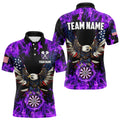 Purple Flame American Flag Eagle Custom 3D Dart, Patriotic Darts League Team