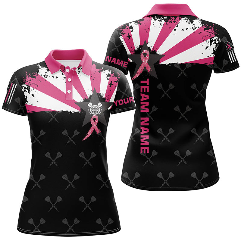 Pink Breast Cancer Awareness Grunge Darts and Quarter-Zip Custom Darts
