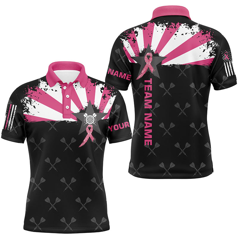 Pink Breast Cancer Awareness Grunge Darts and Quarter-Zip Custom Darts