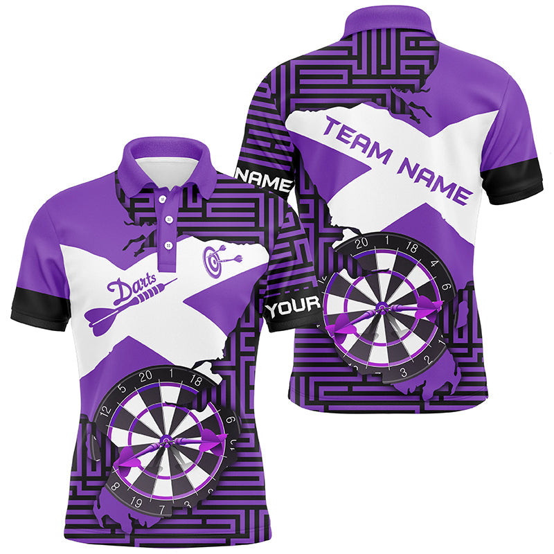 Personalized Purple Funny Crack Darts Board Men and Quarter-Zip, Darts Team